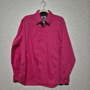 PLATINUM Vibrant Pink Button-Up Shirt..SIZE:XL